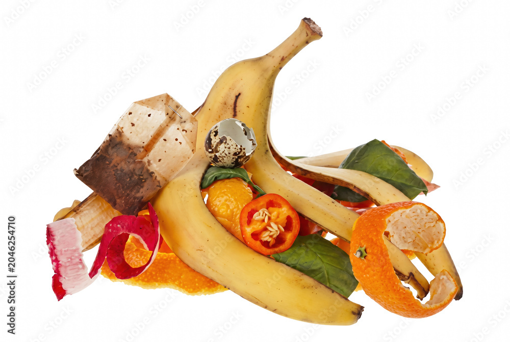 Naklejka premium Organic Kitchen Waste and Food Scraps for Composting