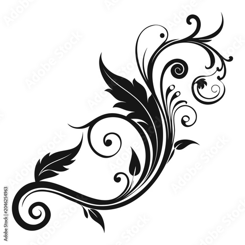 Floral Pattern Tribal Silhouette
