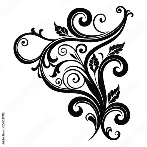 Floral Pattern Tribal Silhouette
