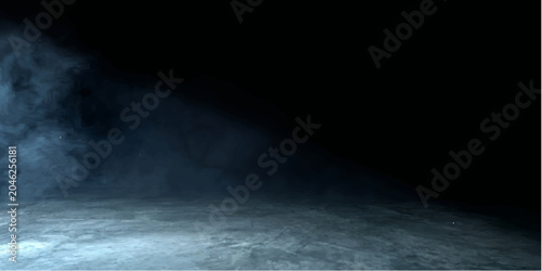 Fotografie Ethereal Mist on Concrete Stage