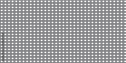 Fotografie Perforated Metal Grid With Repeating Circular Holes Pattern — Abstract Industria