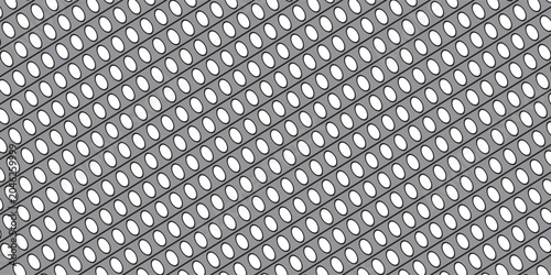 Bild auf Leinwand Perforated Metal Grid With Repeating Circular Holes Pattern — Abstract Industria