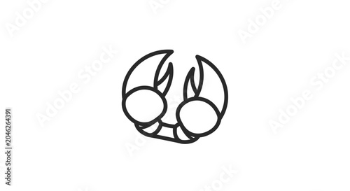 Obraz na plátne Simple line drawing of a face.