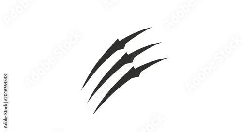 Billede på lærred Three black claw metal sharp objects.