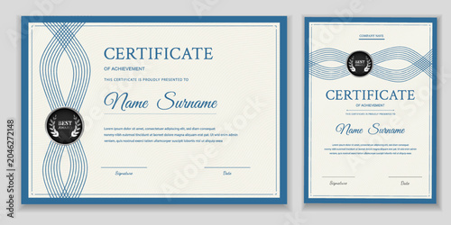 Photos Achievement certificate template