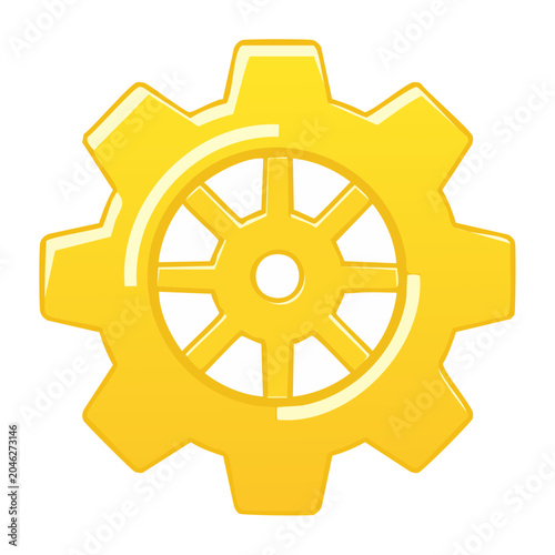 Yellow gear icon