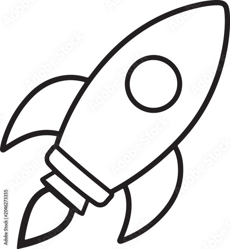 Minimal Rocket Icon 