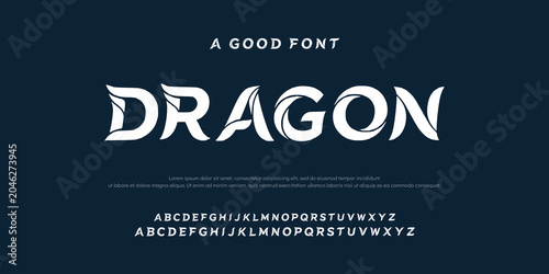 Fotografie Digital modern alphabet font