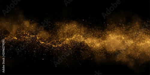 Canvas Print Abstract Fire and Smoke Clouds in the Night Sky with Glowing Flames and Dark Sto
