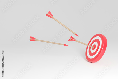 Target with arrows showing success and missed opportunities