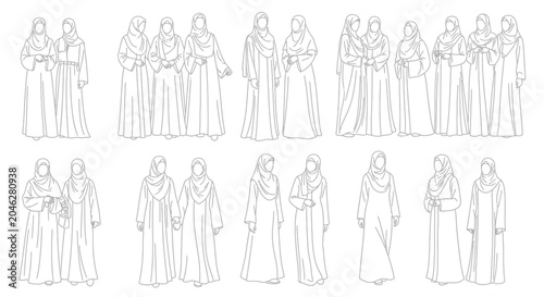 Tableau sur toile People wearing long robes standing.