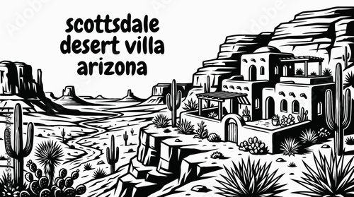 Εκτύπωση καμβά scottsdale desert american villa luxury residence architecture estate residentia