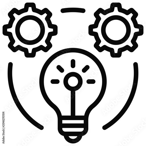 Illustration vector elements icon of Innovation Management