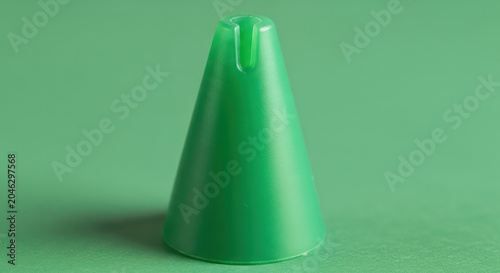 Ceramic Vase on Green Background