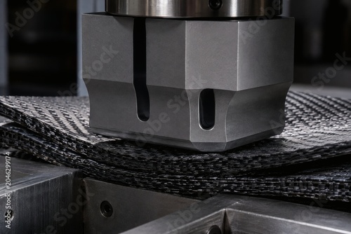 Industrial Ultrasonic Horn Compressing Carbon Fiber