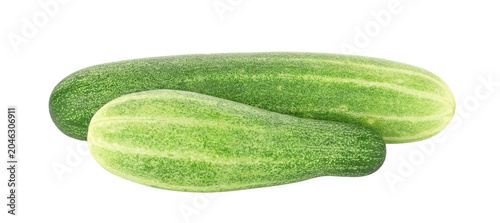 Whole cucumber isolated on transparent background. PNG