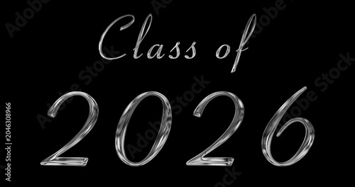 Golden Class of 2026 typography animation cinema title opener styled. Celebrating graudation for the 2026 Batch. Glistering commencement of academic journey, celebratory festive like motion graphic.
