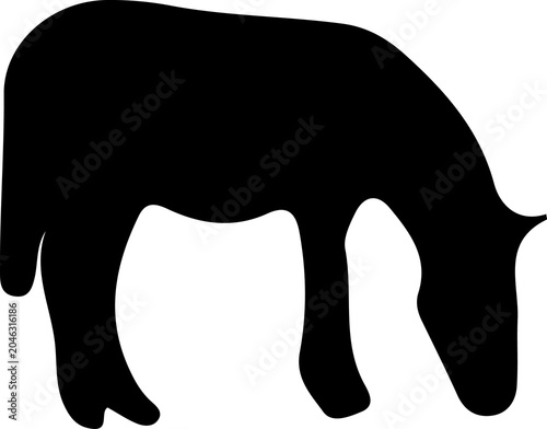 Canvas Print Horse and Donkey Wild Animals Silhouette Collection