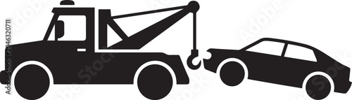 Tableau sur toile Car towing vector