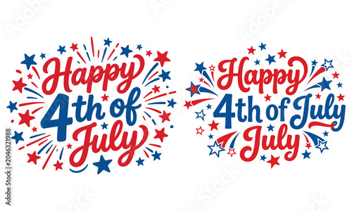 Patriotic 4th of july greeting graphics