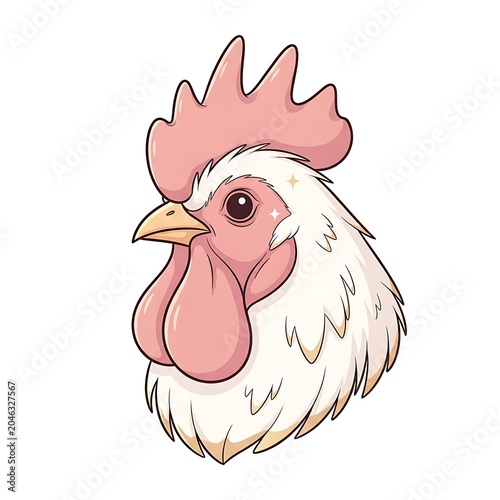 Cute pink cartoon pig with heart eyes and curly tail.