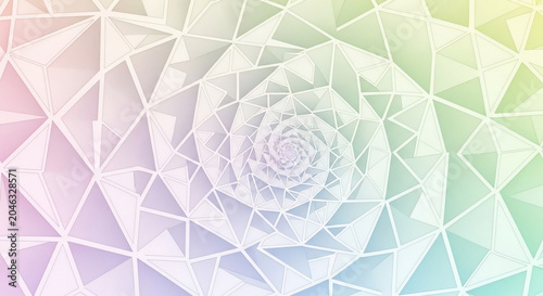 Abstract Geometric Spiral Background with Pastel Gradient Mesh