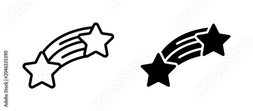 Fotografía Shooting Star Icons, Celestial Event Vector Graphics, Cosmic Wonder Symbols, Wis