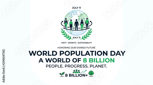 Canvastavla World Population Day 8 Billion People Progress Planet Unity Growth Sustainabilit