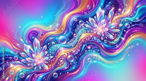 abstract colorful background with circles