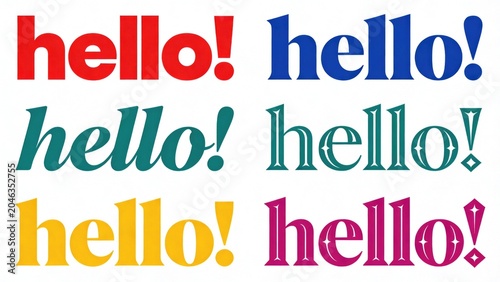 Colorful typographic 
