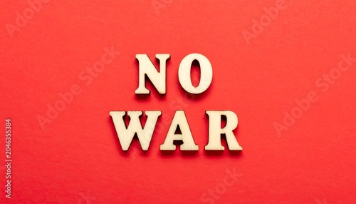 A bold, red background with contrasting beige text