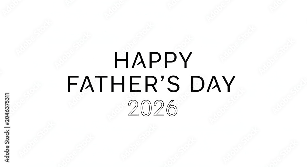 Obraz premium Father's Day celebration greeting card with white text on light background minimal design