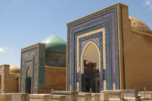 Shah-i-Zinda Ensemble. (Period since 11th to 19th centuries). World Heritage. Historic city of Samarkand. Uzbekistan.
