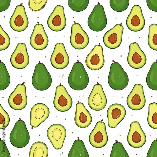 Colorful abstract pattern of green and yellow leaves.