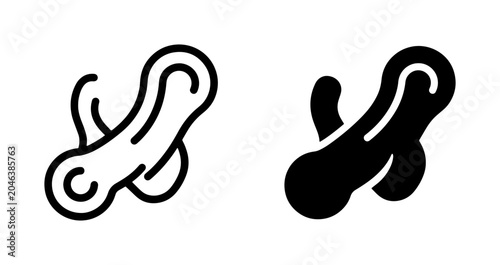 Photos Human Ear Anatomy Icon Set, Medical Symbol Vector Illustration, Auditory Organ O