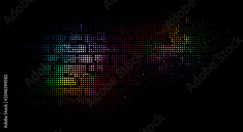 Abstract Colorful Halftone Dot Gradient Background Digital Particle Texture