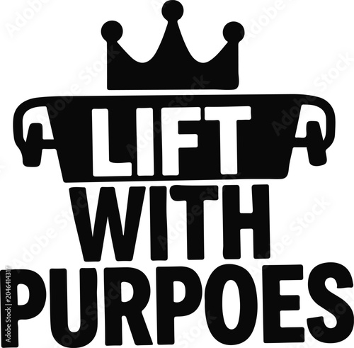 Gym fitness bold typography black and white vector iron is my therapy isolated on transparent background