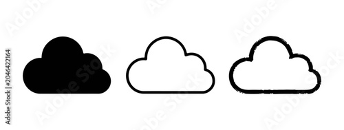 Schilderij op canvas Cloud icon set