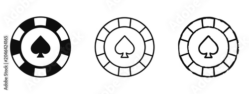Tableau sur toile Poker Chip set