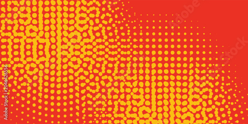 Obraz na plátně Abstract orange and yellow dotted pattern background.