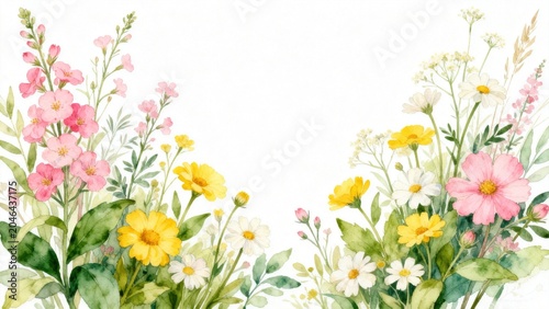 Watercolor floral arrangement