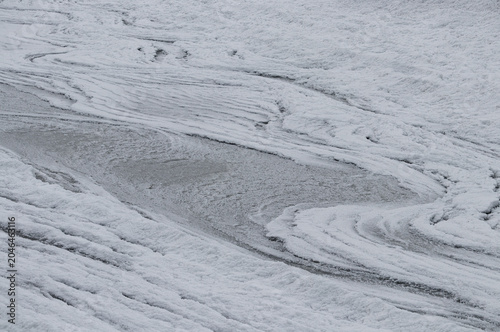 Winter background of natural ice and snow patterns