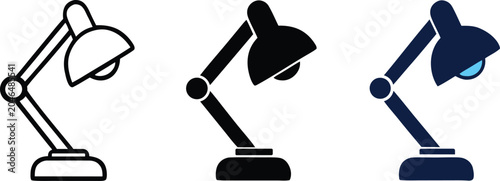 Modern Adjustable Desk Lamp Vector Illustration