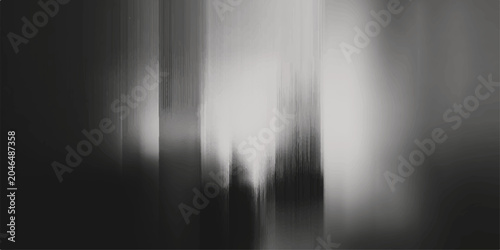 Fotografie Abstract light and shadow play, creating an ethereal, dreamlike atmosphere with vertical streaks of light and dark tones, suggesting movement and depth