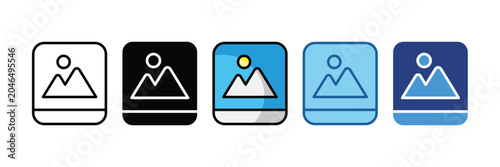 Canvastavla Picture  Icon Set Multiple Style Collection