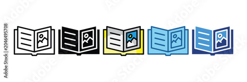 Slika na platnu Photo Album  Icon Set Multiple Style Collection