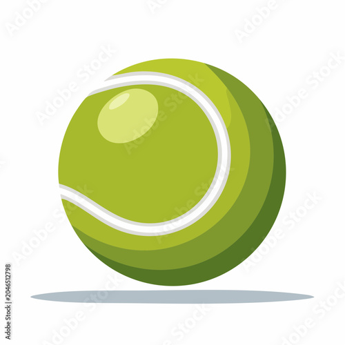Illustration of a Green Tennis Ball