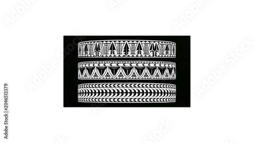 Manta ray ornament in ethnic line art style, monochrome colors, marine symbolic emblem for body art and decorative graphics