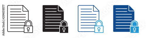 Foto Compliance Policy Icon Vector Collection in Outline and Solid Style for Governan