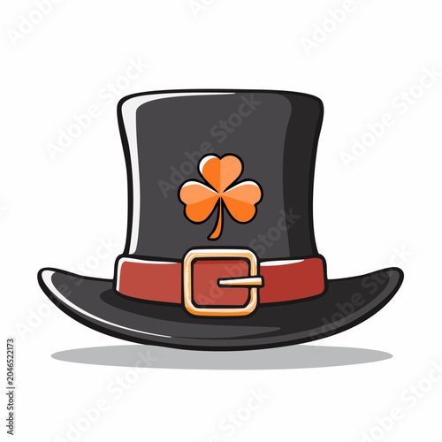 Leprechaun hat with shamrock and buckle